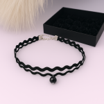 Čokeris (choker) ar apaļu kulonu