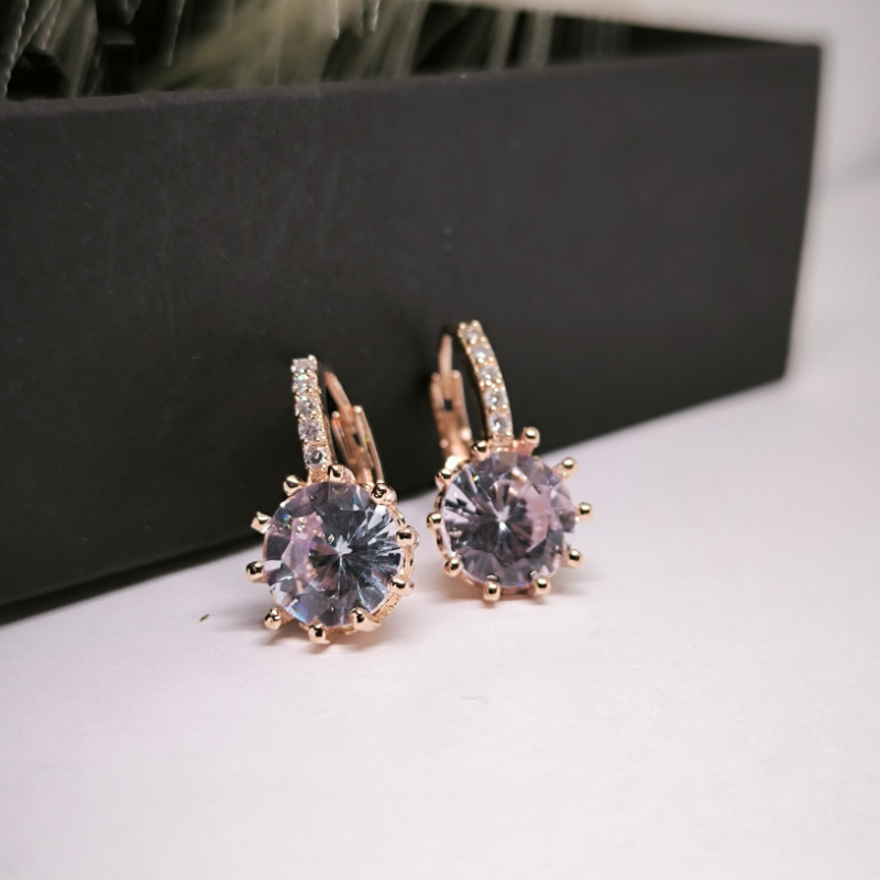 Gredzena formas auskari "Kristāli"