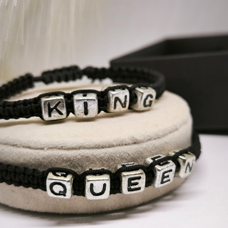 Auduma rokassprādzes "King un Queen"