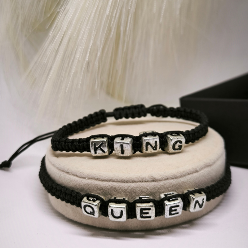 Auduma rokassprādzes "King un Queen"