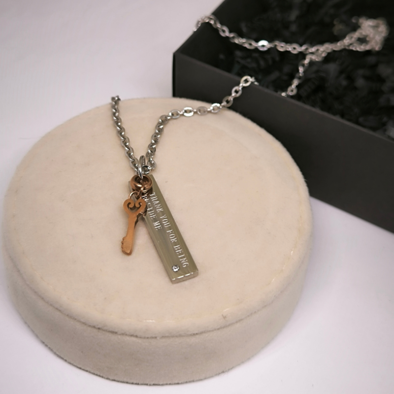 Nerūsējošā tērauda rotaslietu komplekts pārim