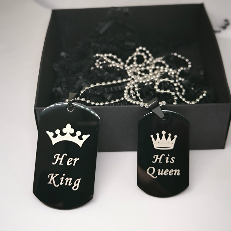 Pāra kaklarotu komplekts "King and Queen"