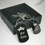 Pāra kaklarotu komplekts "King and Queen"