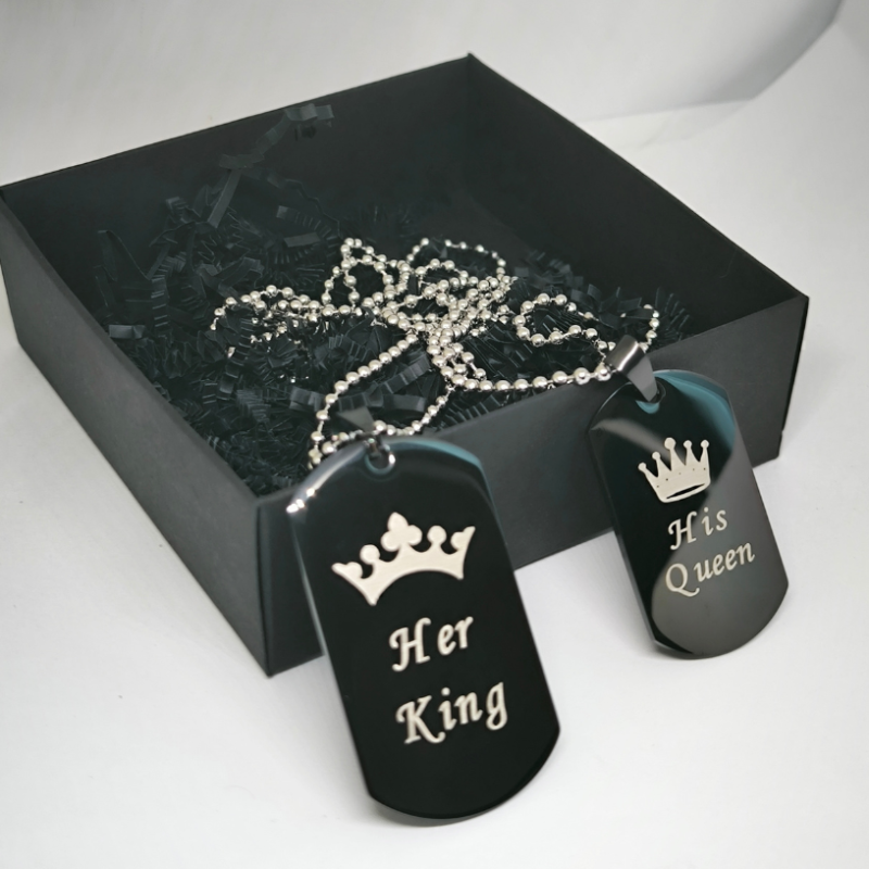 Pāra kaklarotu komplekts "King and Queen"