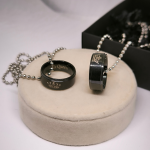 Pāra kaklarotu komplekts "King and Queen rings"