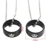 Pāra kaklarotu komplekts "King and Queen rings"