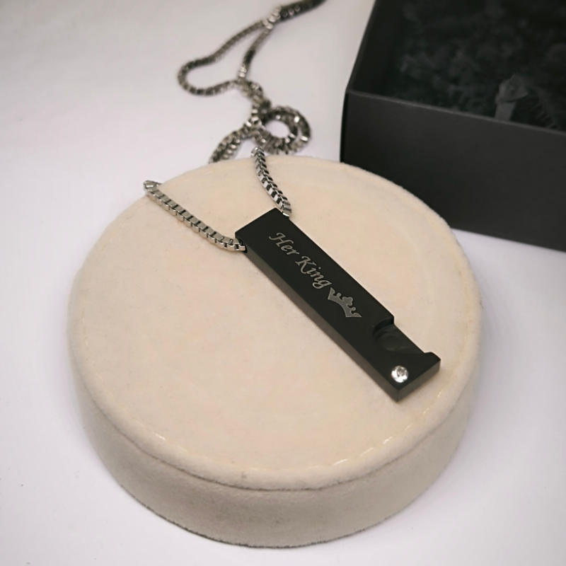 Nerūsējošā tērauda kakla aksesuāri pārim Her King - His Queen
