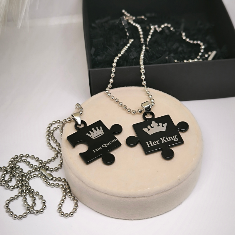 Pāra kaklarotas Her King His Queen "Puzzle"