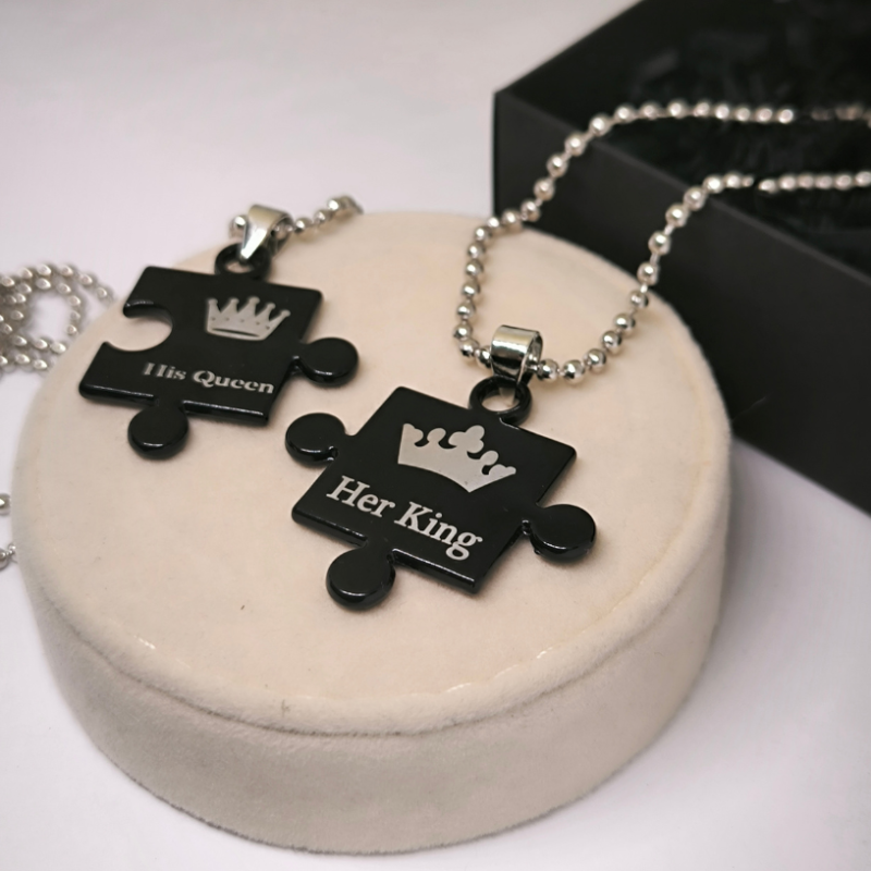 Pāra kaklarotas Her King His Queen "Puzzle"