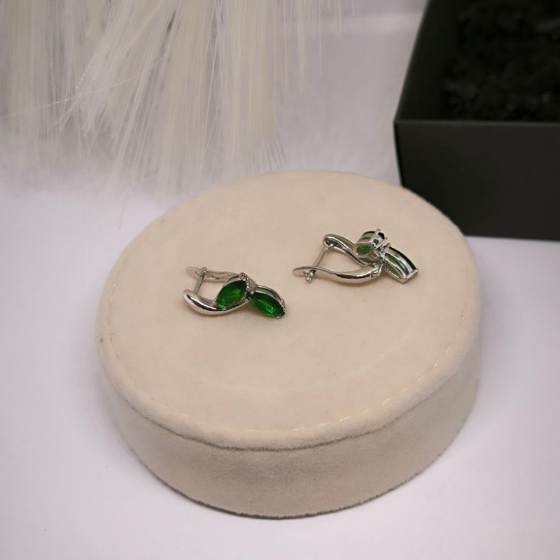 Izteiksmīga dizaina sieviešu auskari ar cirkoniju