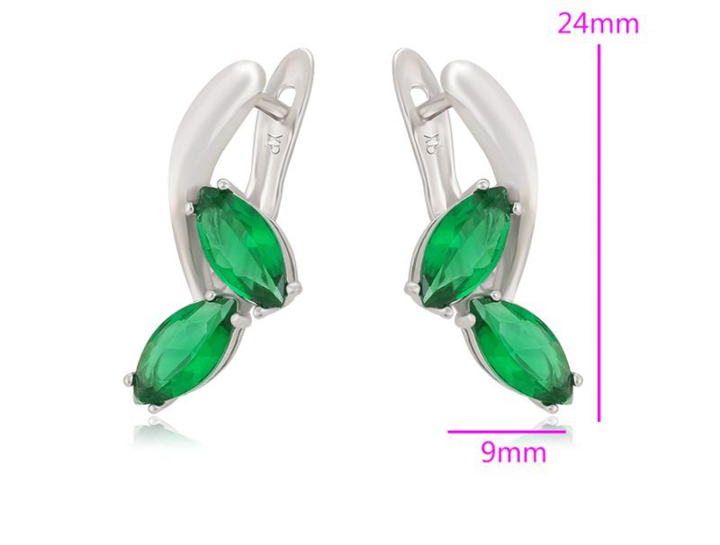 Izteiksmīga dizaina sieviešu auskari ar cirkoniju