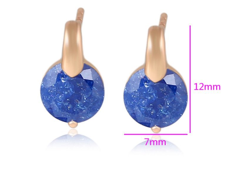 Eleganti auskari ar krāsainu kristālu svinīgiem gadījumiem