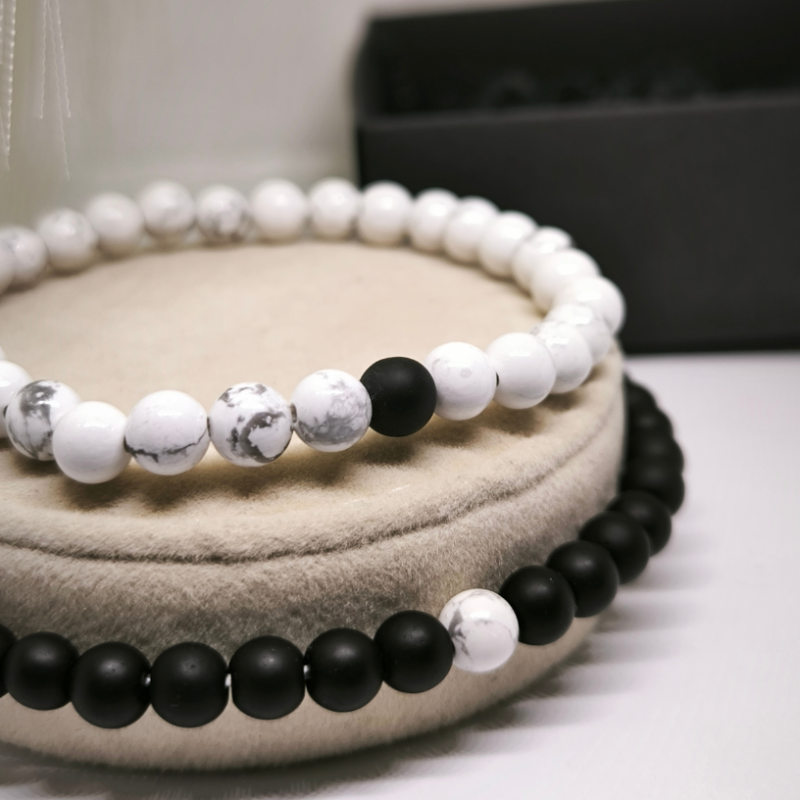 Minimālistiskas pērlīšu rokassprādzes pāriem