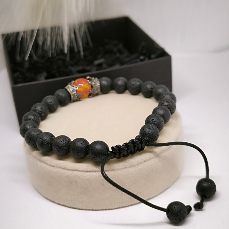 Enerģētiskā lavas krellīšu rokassprādze