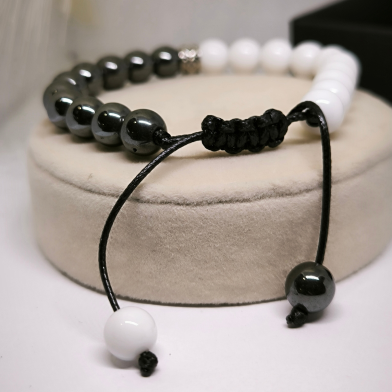 Stilīga vīriešu rokassprādze ar pērlītēm „Elite Beads“