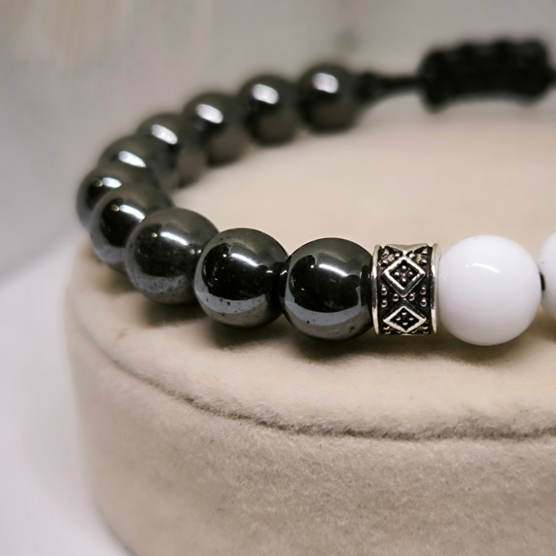 Stilīga vīriešu rokassprādze ar pērlītēm „Elite Beads“