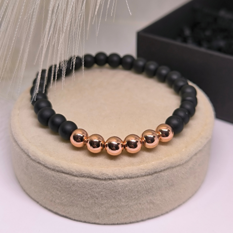 Oniksa akmens krellīšu rokassprādžu komplekts