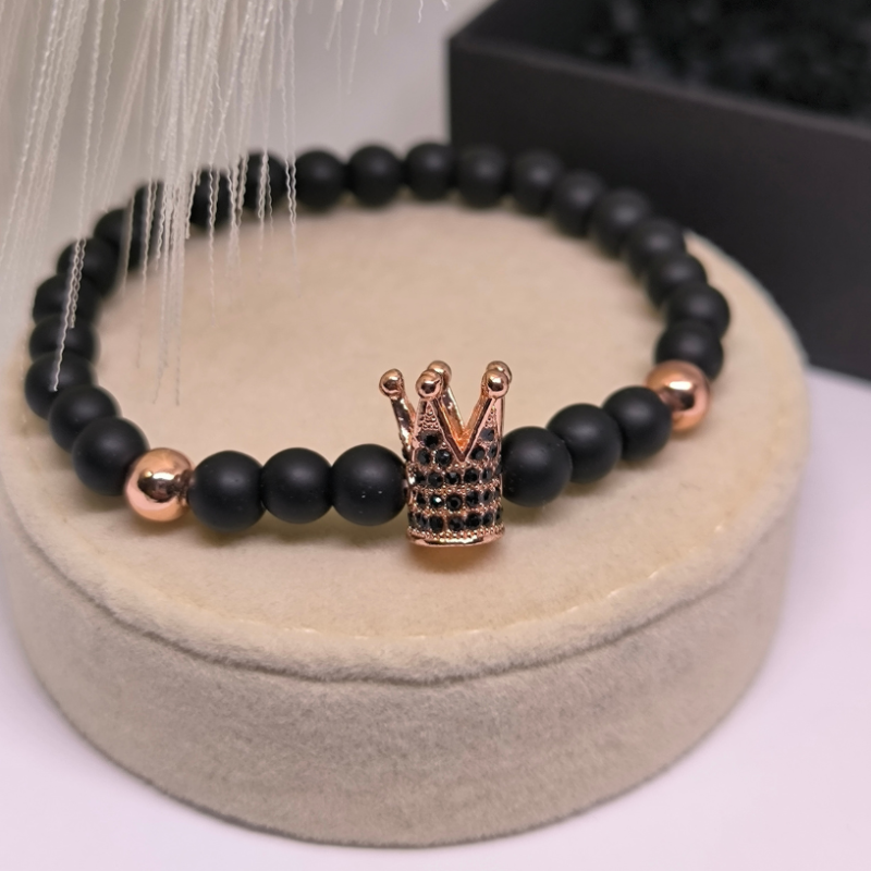 Oniksa akmens krellīšu rokassprādžu komplekts