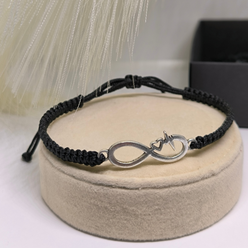 Auduma rokassprādžu komplekts ar bezgalības zīmi