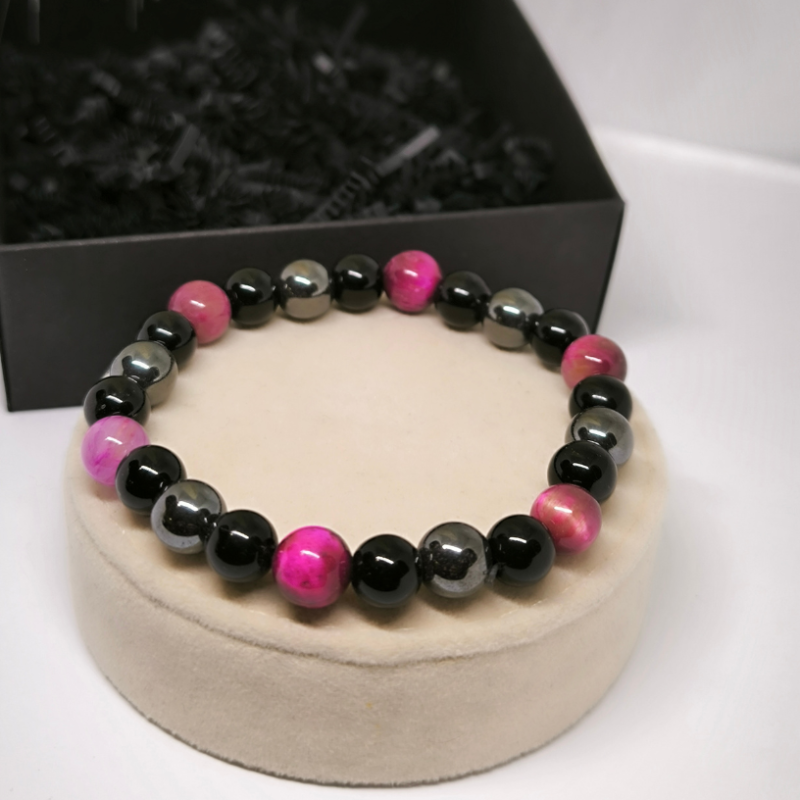 Obsidiana krellīšu rokassprādze