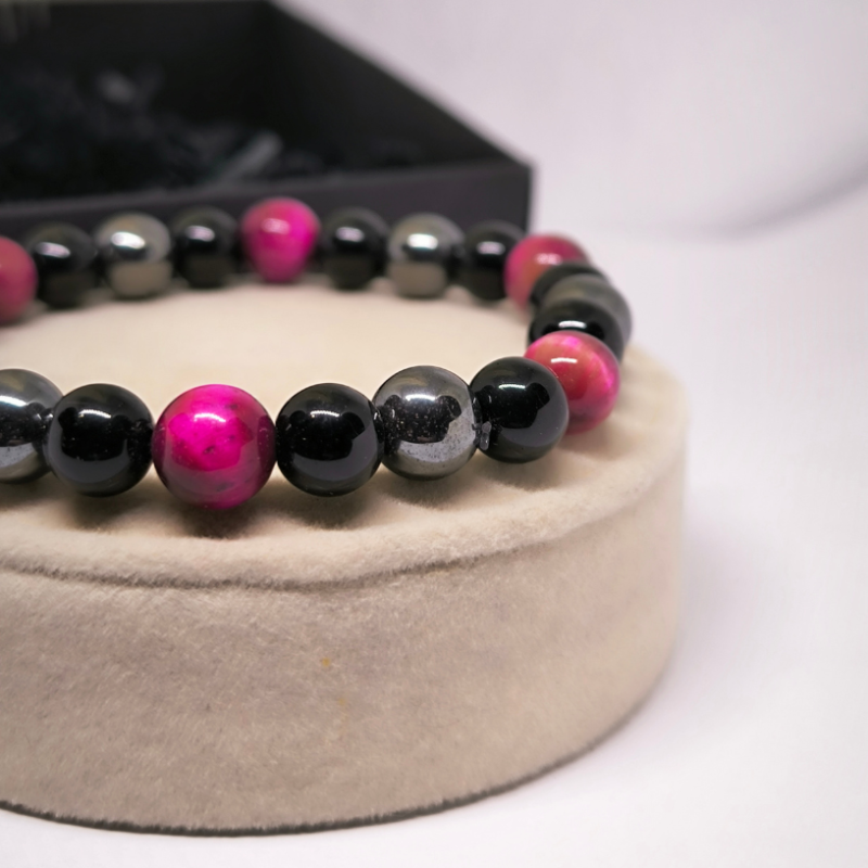 Obsidiana krellīšu rokassprādze