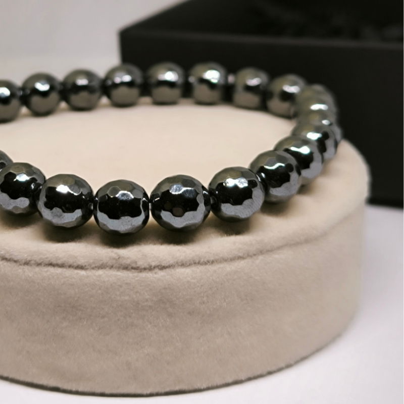 Magnētiska hematīta pērlīšu rokassprādze