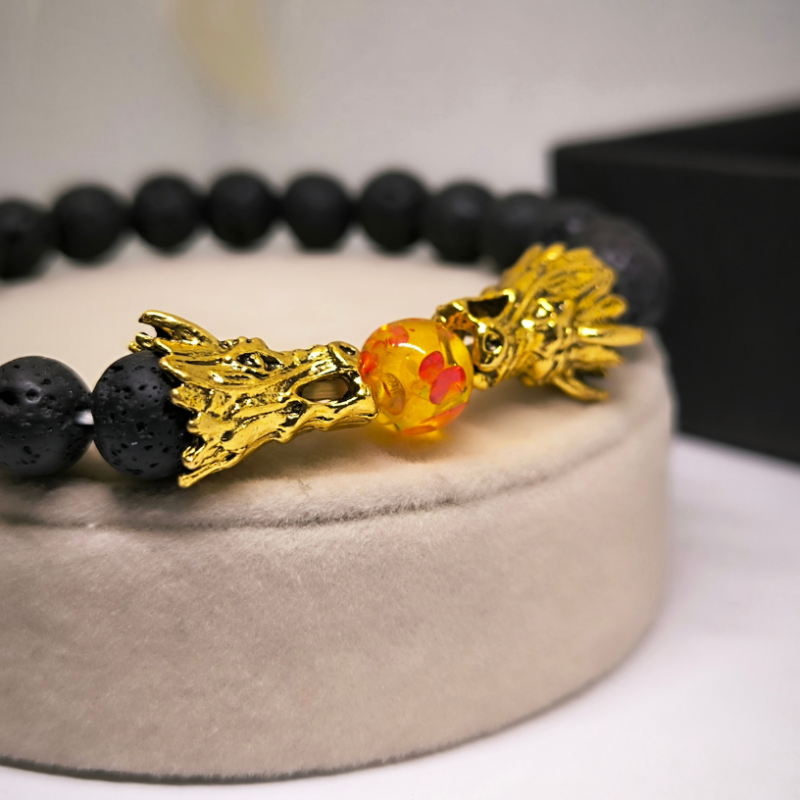 Lavas krellīšu rokassprādze ar pūķiem