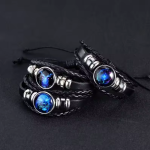 Ādas Unisex rokassprādze ar Zodiaka zīmi