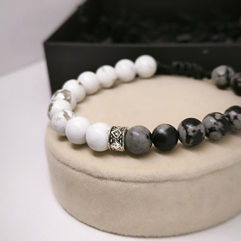 Enerģētiskā oniksa krellīšu rokassprādze