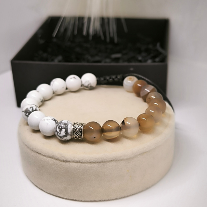 Oniksa akmens krellīšu rokassprādze