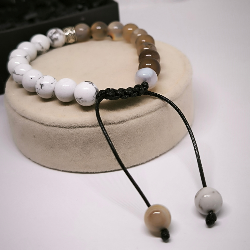 Oniksa akmens krellīšu rokassprādze