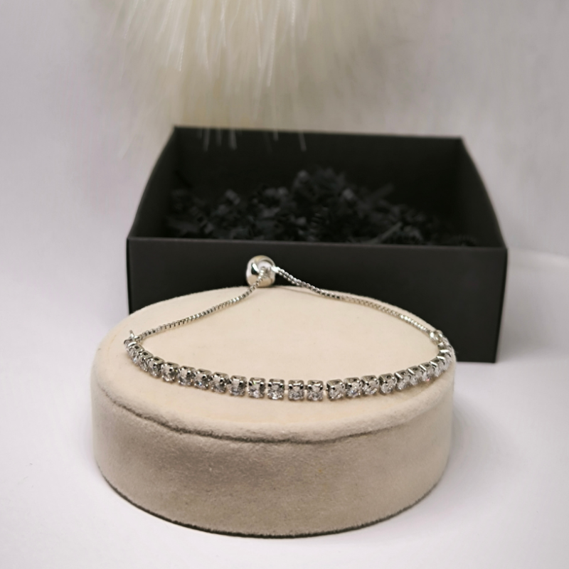 Grezna sudraba krāsas "Tennis" rokassprādze