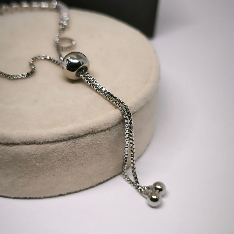 Grezna sudraba krāsas "Tennis" rokassprādze