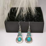 Boho stila auskari "Turkīza mīlestība"