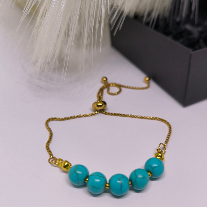 Stilīga rokassprādze ar zilo hovlitu „Elegance Blue“