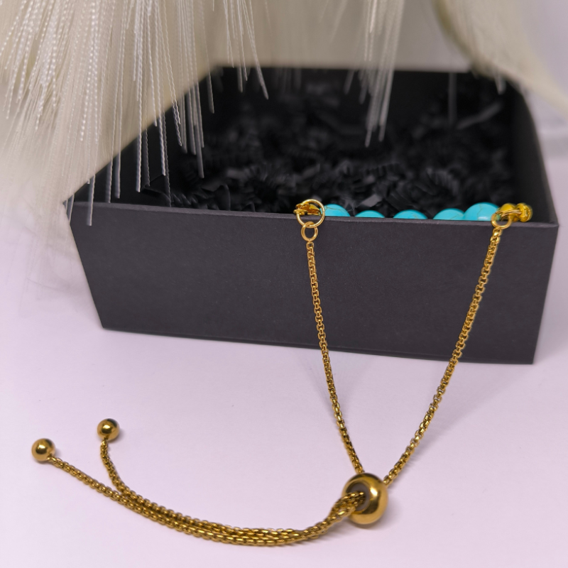 Stilīga rokassprādze ar zilo hovlitu „Elegance Blue“