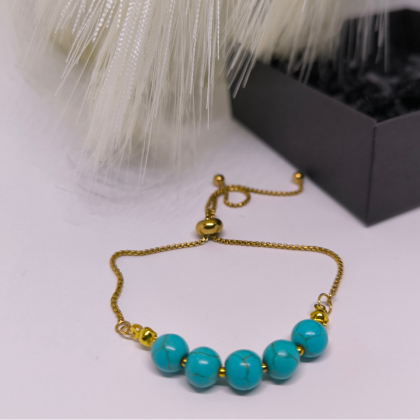 Stilīga rokassprādze ar zilo hovlitu „Elegance Blue“