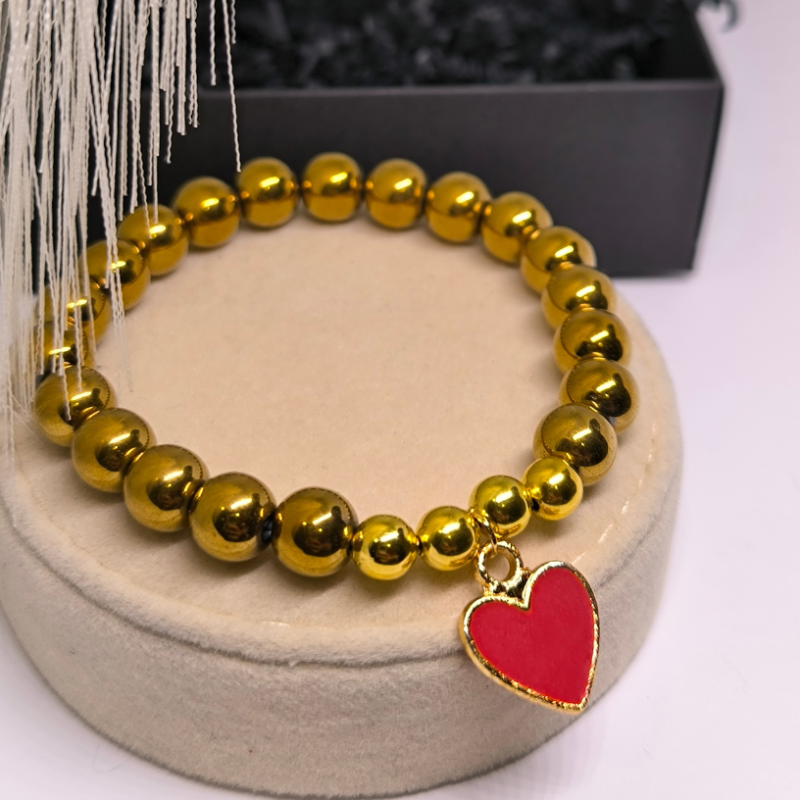 Rokassprādzes pārim ar hematītu „Sirdžu harmonija“