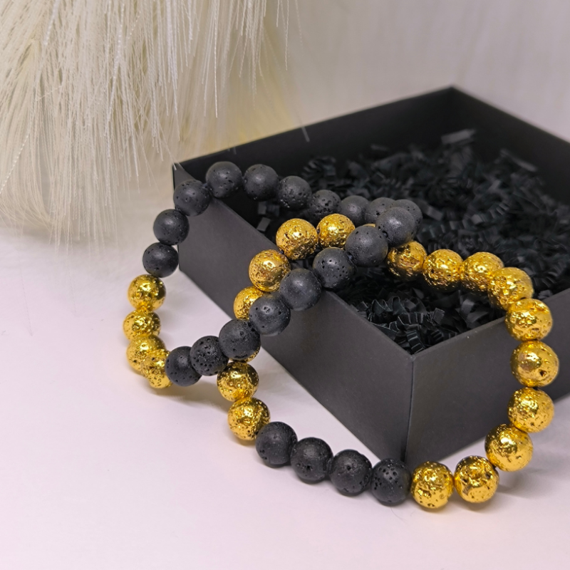 Rokassprādžu komplekts pārim "Lavas harmonija"