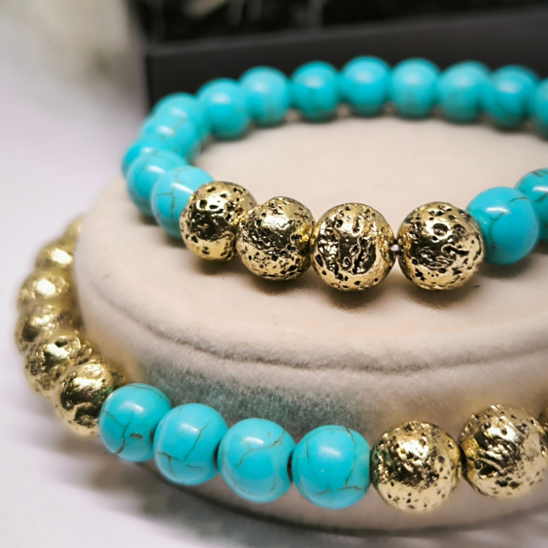 Pāru rokassprādžu komplekts „Zilā Kaislība“