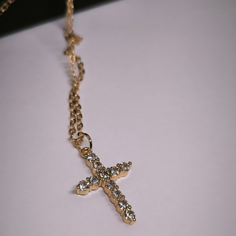 Zelta krāsas krustiņš „Ticības mirdzums“