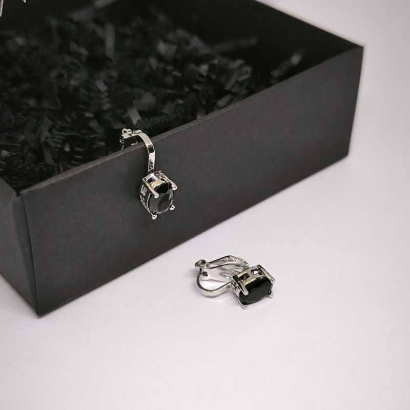 Auskari-klipsi „Melnais elegance“