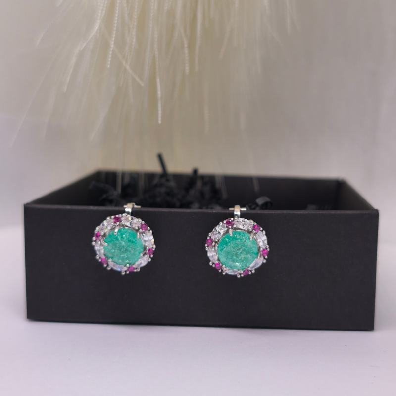 Auskari-klipši „Smaragda pasaka“