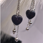 Rokas darināti auskari „Nakts mirdzums“