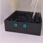 Magnētiskās auskari „Akvamarīna kubi“