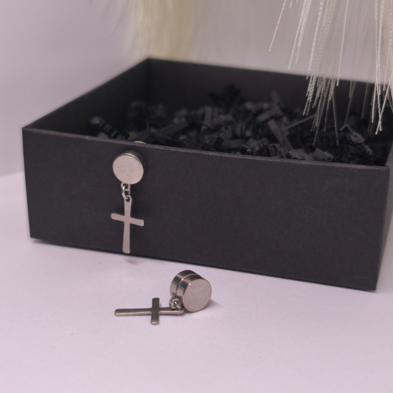 Magnētiskās auskari „Sudraba zīme“