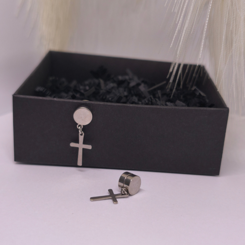 Magnētiskās auskari „Sudraba zīme“