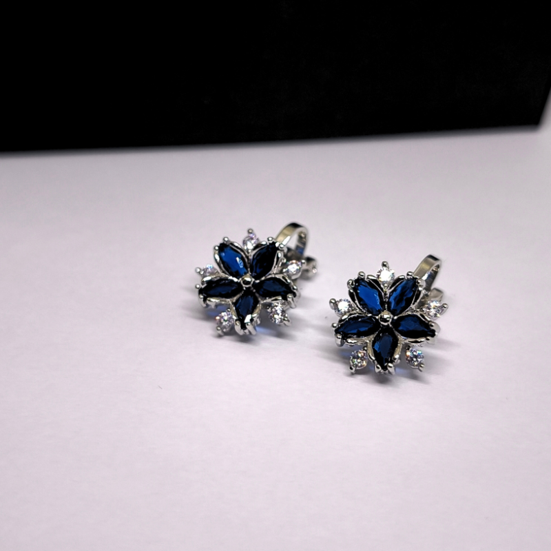 Auskari - klipši "Zilais zieds"