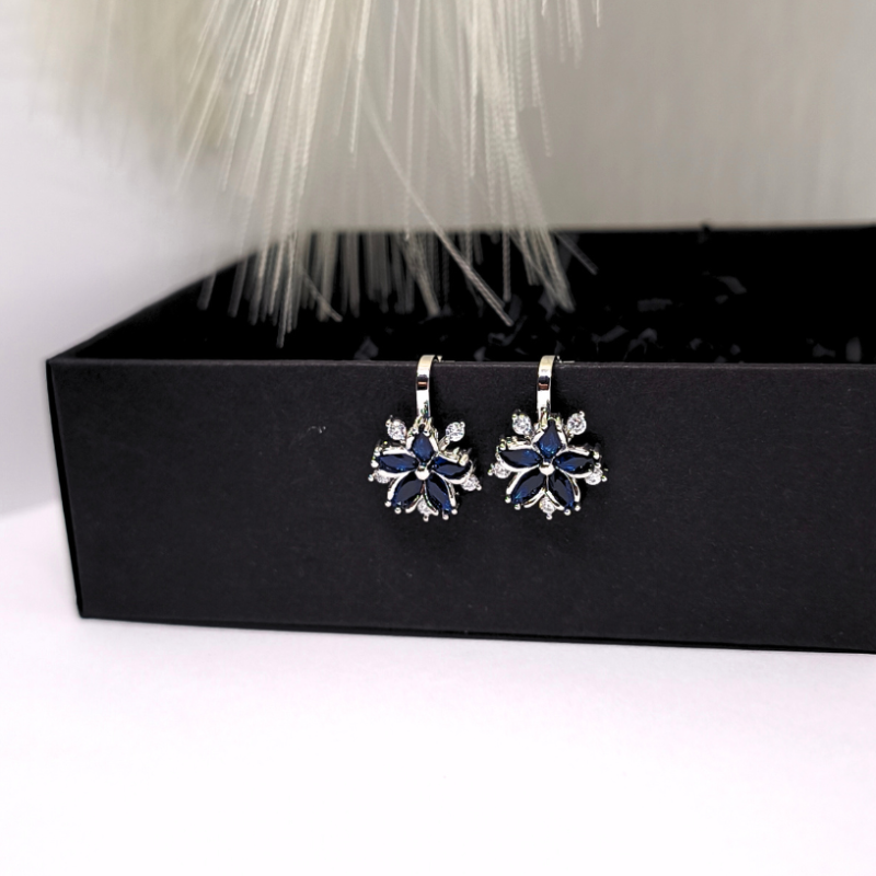 Auskari - klipši "Zilais zieds"