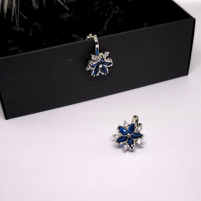 Auskari - klipši "Zilais zieds"